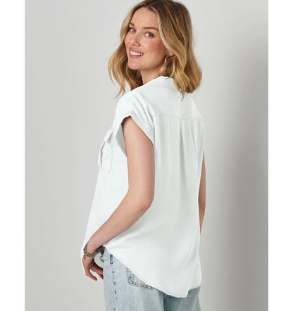Relaxed Button-Down Lyocell Top 423828