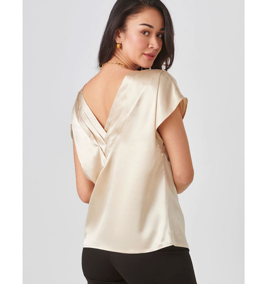 Satin Cap Sleeve Top 423867