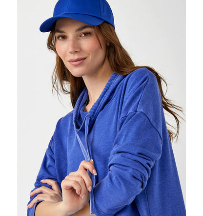 Funnel Neck Sweater Dress-Cobalt Blue SALE