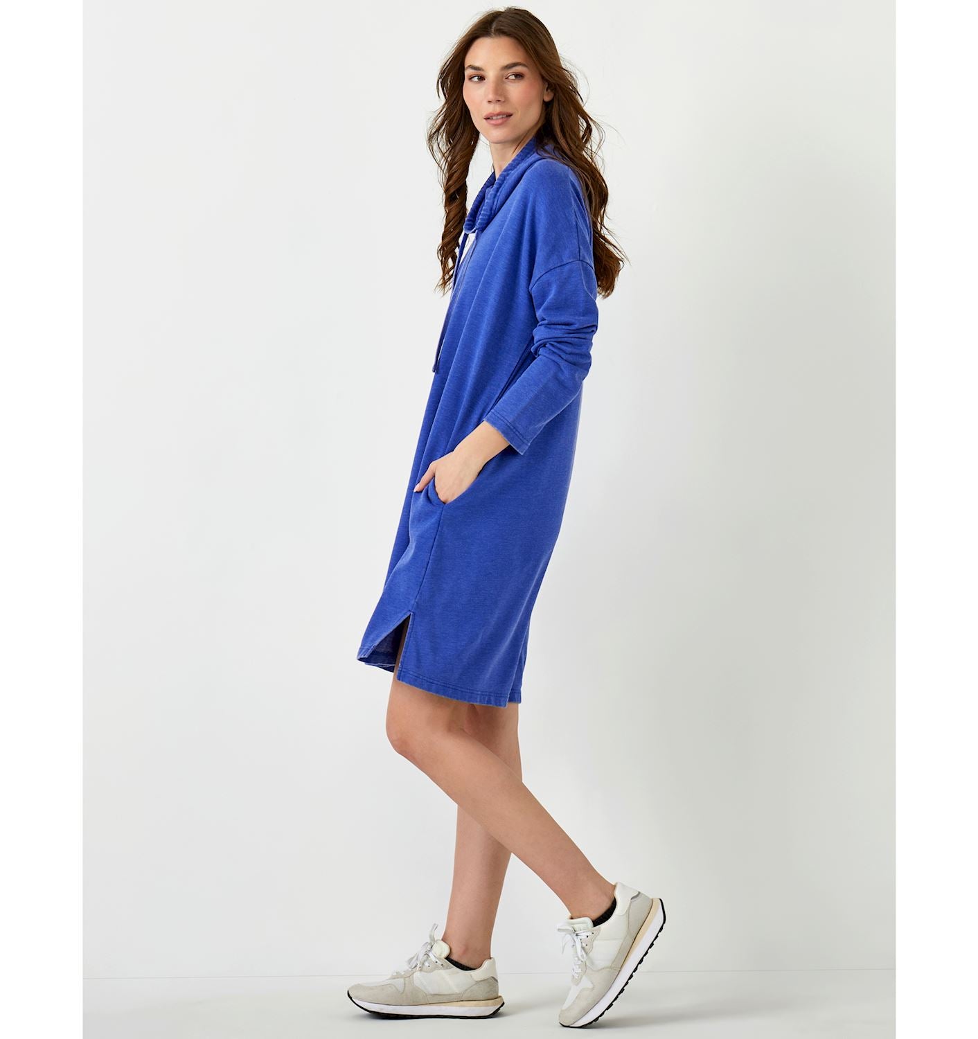 Funnel Neck Sweater Dress-Cobalt Blue SALE