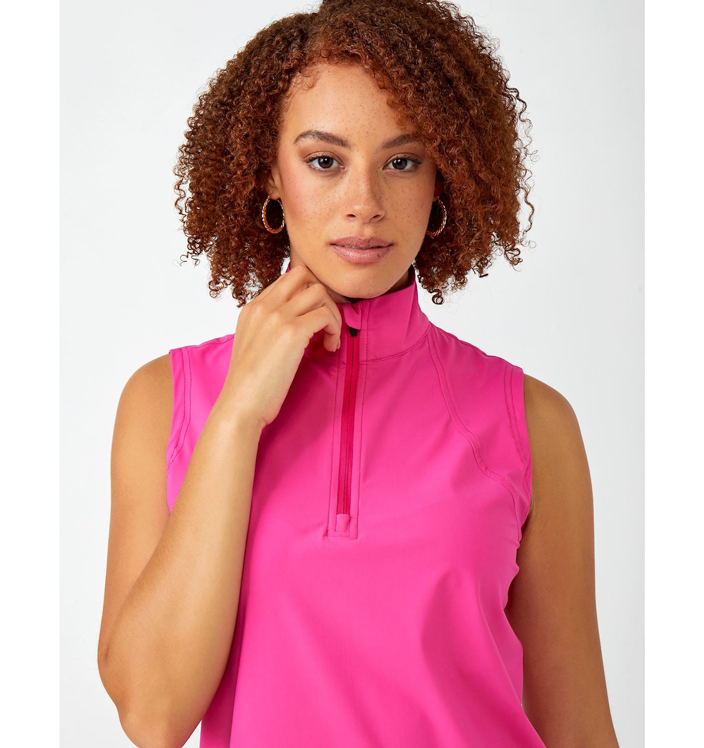 Zip Neck Sport Tank Top