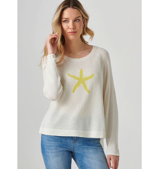 Cotton Blend Crew Neck Top