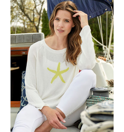 Cotton Blend Crew Neck Top