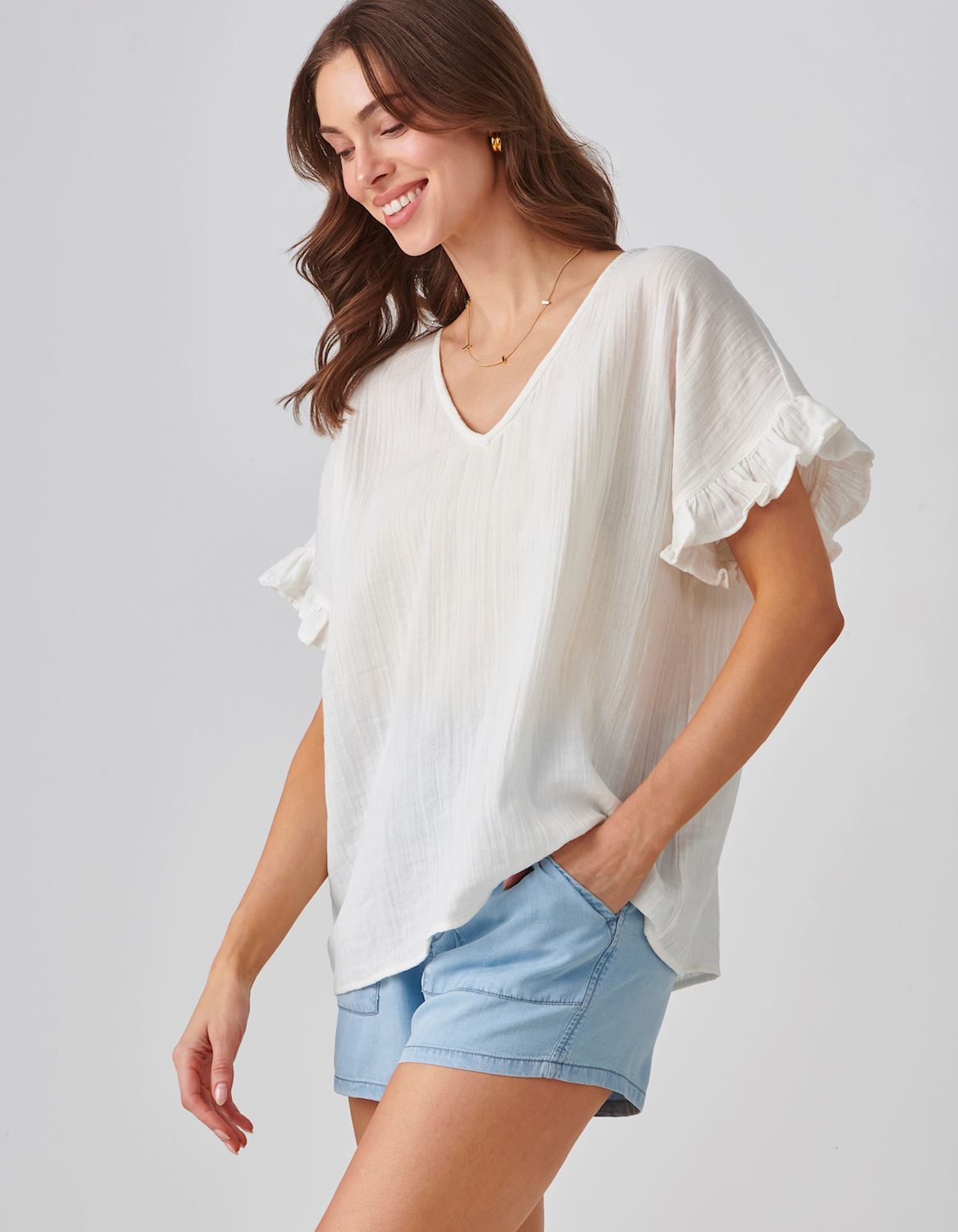 Tencel Paperbag Shorts 423982