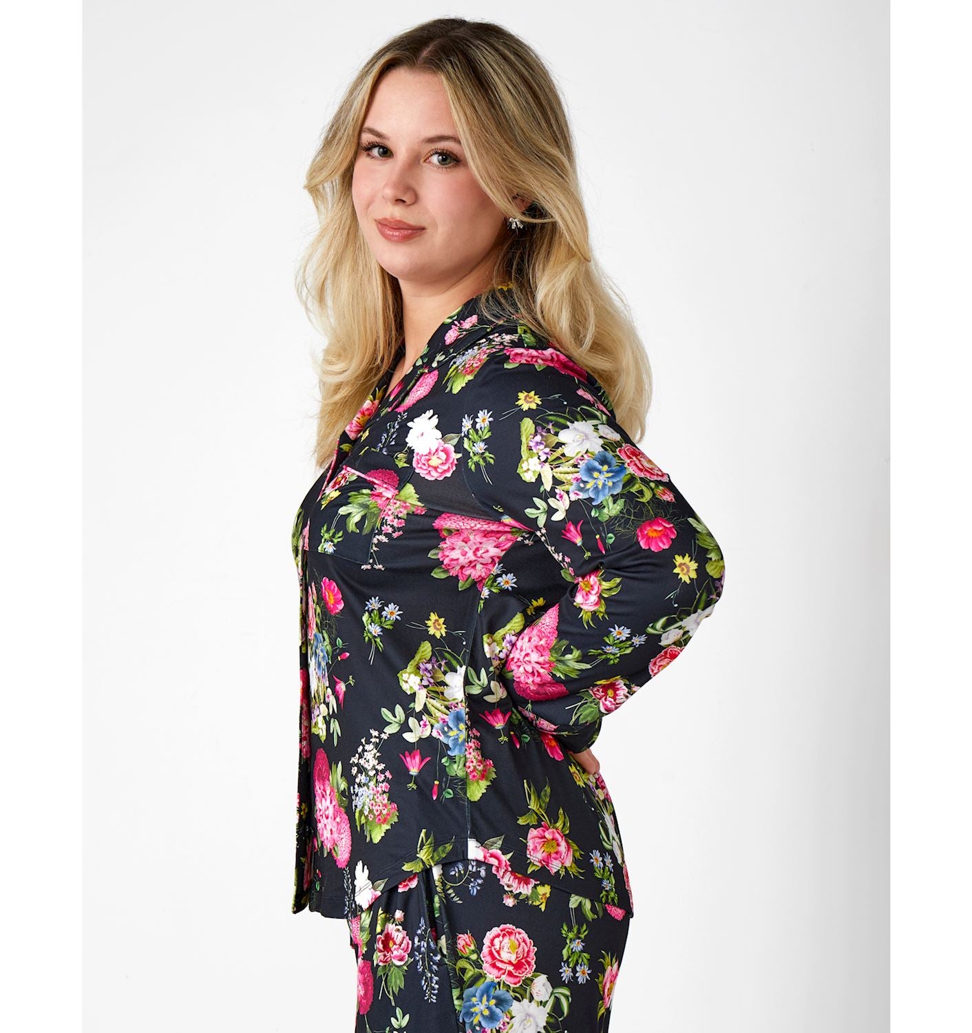 Button Up Flower Print/Heirloom Print Shirt SALE