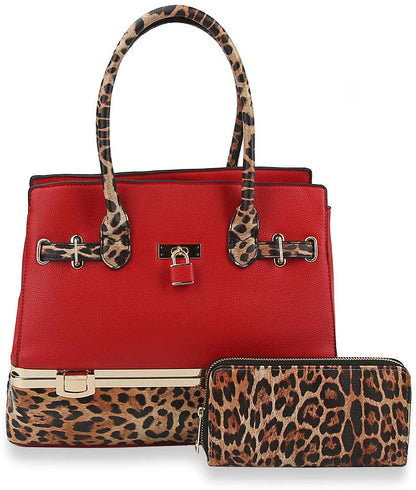 Handbag Express - Metal Frame Tote Handbag Set