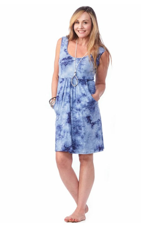 Pocketed Empire Dress 4330