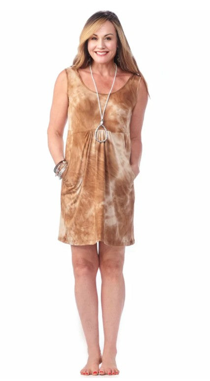 Pocketed Empire Dress 4330