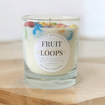 Fruit Loops Dessert Candle