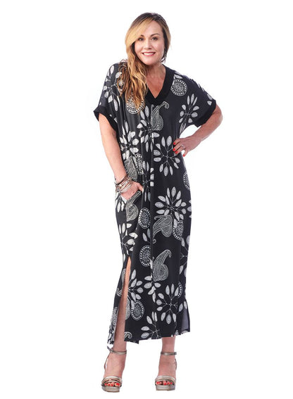 Pocketed Caftan Dress 4373