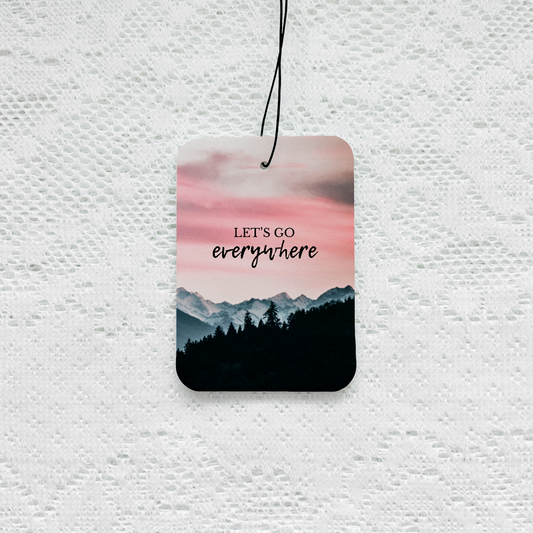 Let’s Go Everywhere Car Air Freshener