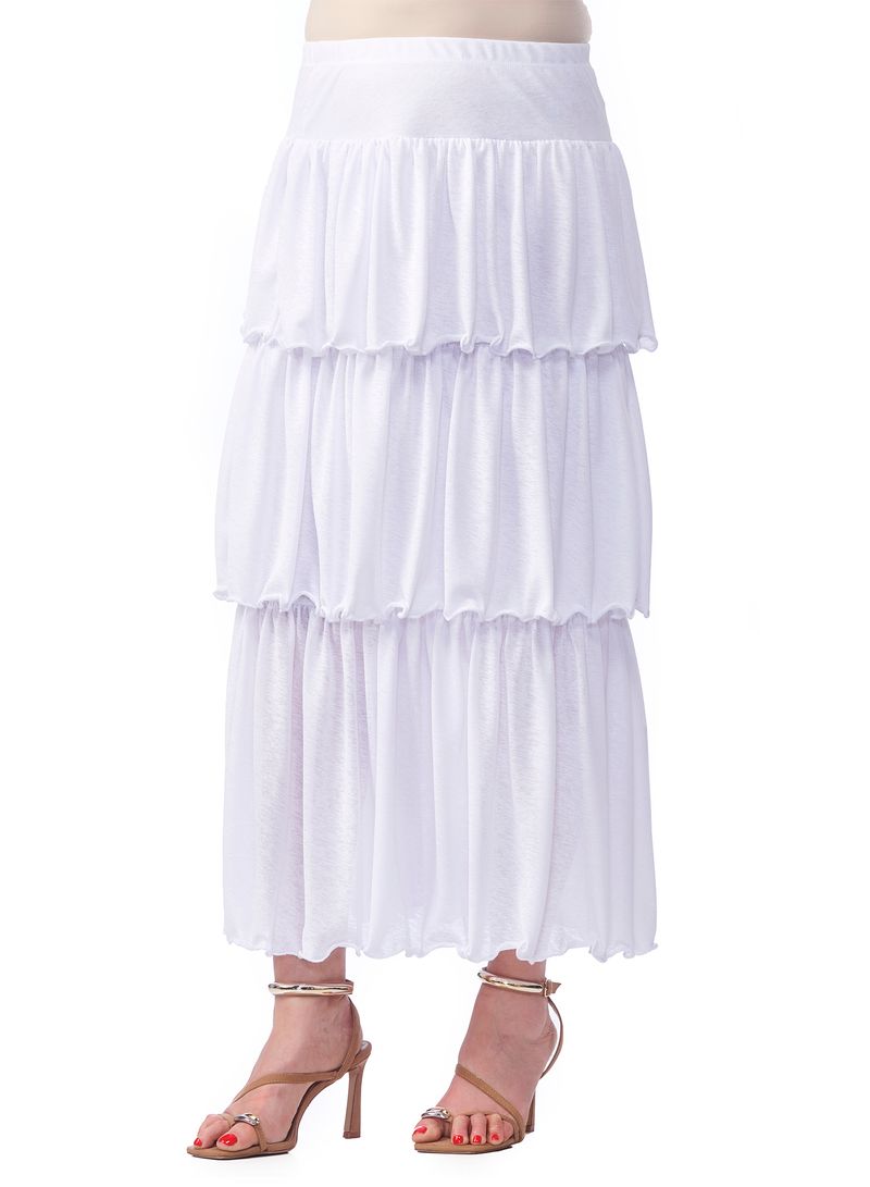 Gauze Ruffled Skirt 4411