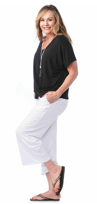 Bamboo Pocketed Crop Pant 4687