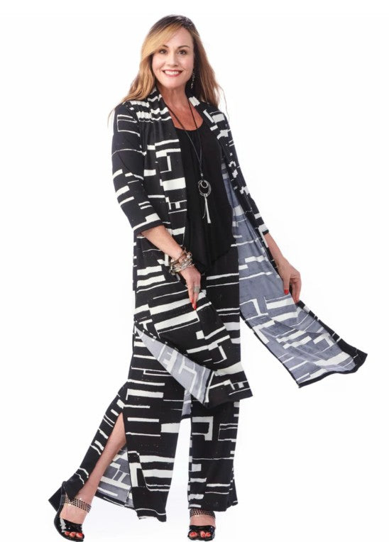 Long Print Duster 4718