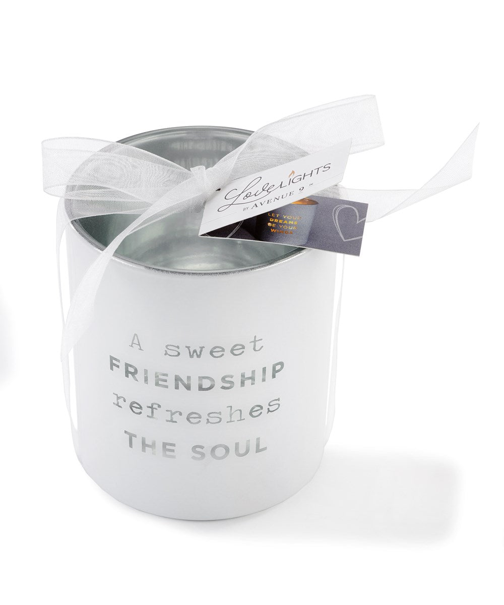 Matte White Candle Holder - Friends