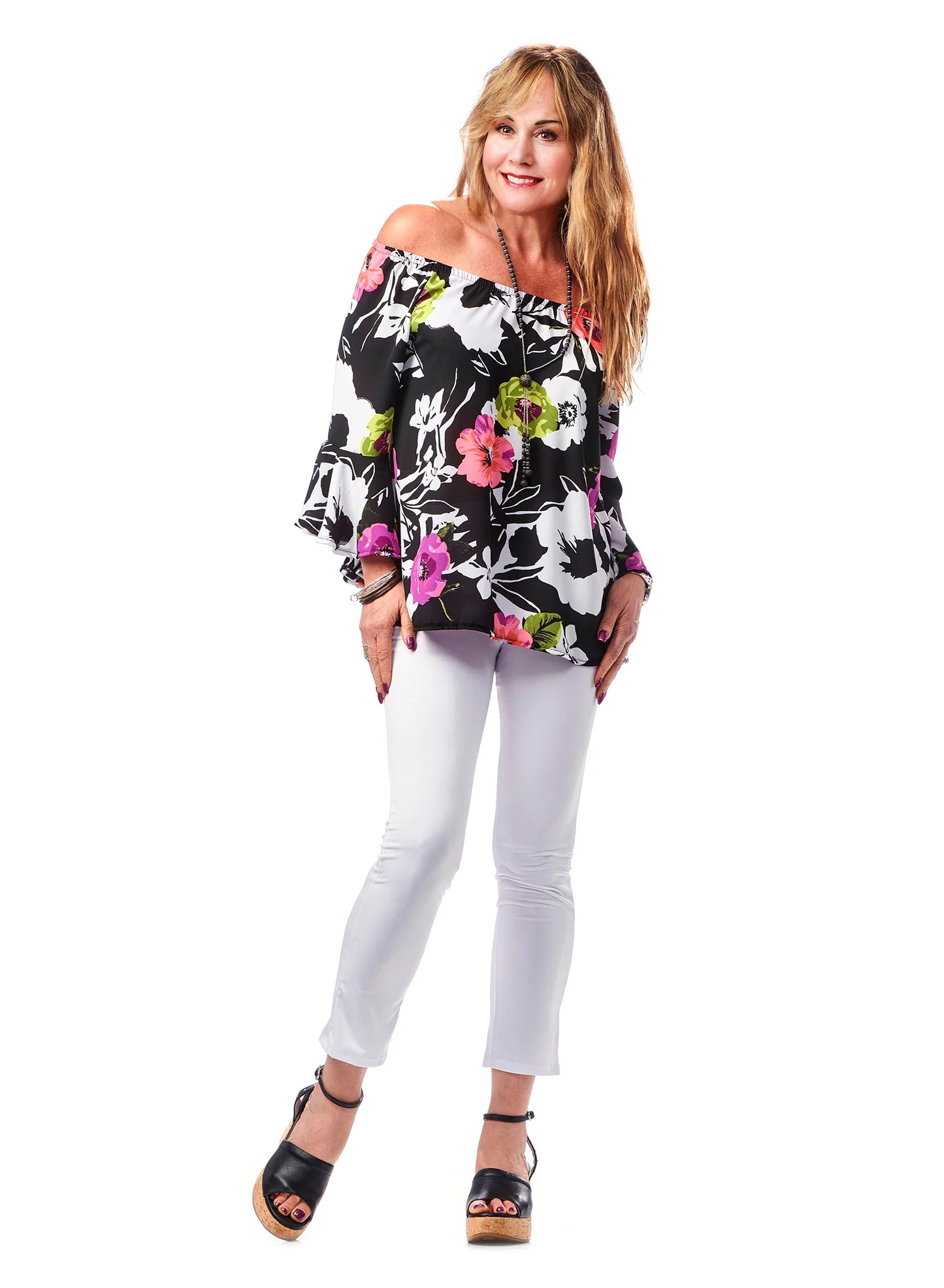 Bell Sleeve Peasant Top 4744