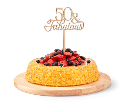 Wood Sentiment Cake Topper