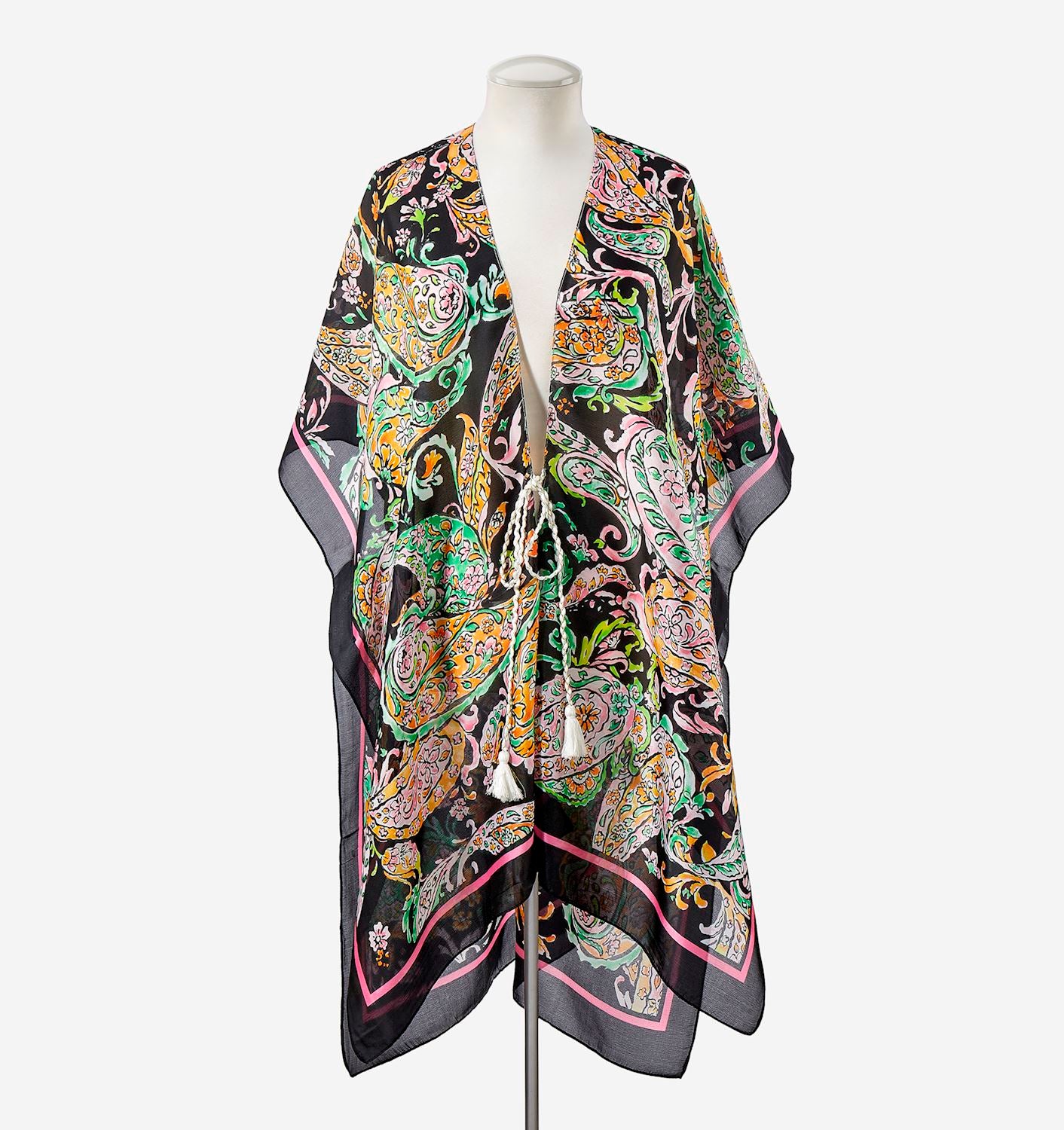 Elegant Printed Beach CoverUp