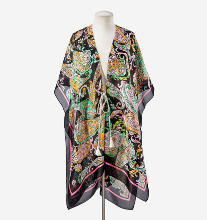 Elegant Printed Beach CoverUp