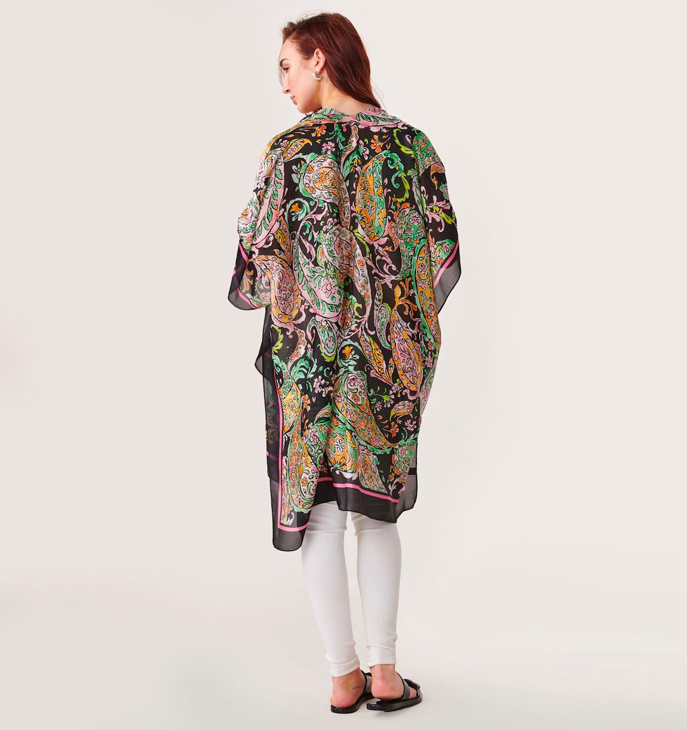 Elegant Printed Beach CoverUp