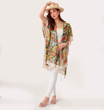 Load image into Gallery viewer, Elegant Printed Beach CoverUp
