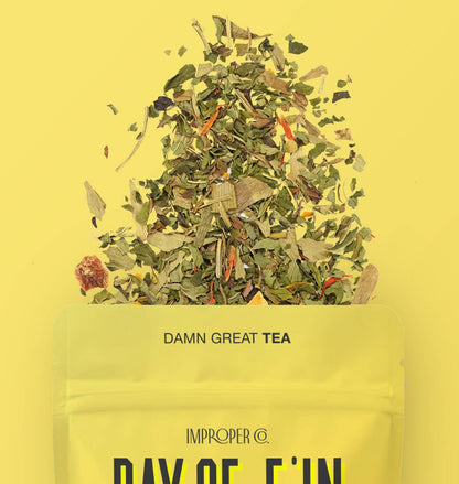 Improper Co. (No duties | Ships from CAN/USA) - Ray Of F’in Sunshine Herbal tea, 20 Servings, Tea Blend