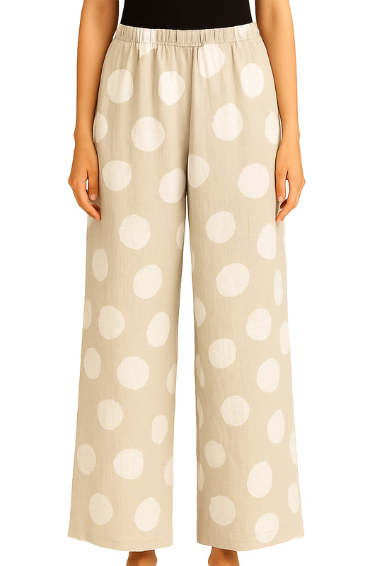 Polka Dot Linen Pant