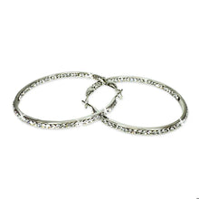 Load image into Gallery viewer, Earring 50mm Round Crystal Hoop Earrings
