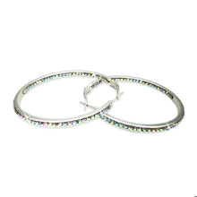 Load image into Gallery viewer, Earring 50mm Round Crystal Hoop Earrings
