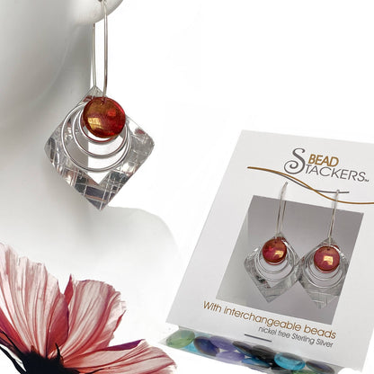 TXSQ48 - Earrings come with 6 interchangeable colours.