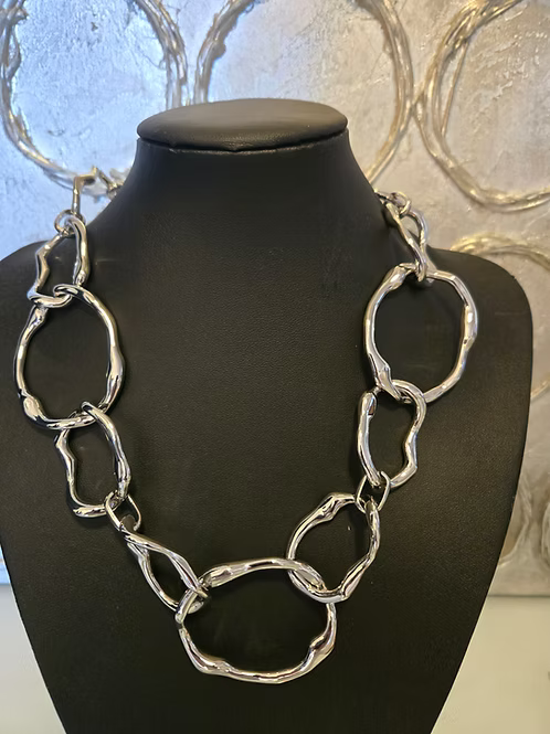 Large Chain Link Necklace Set
