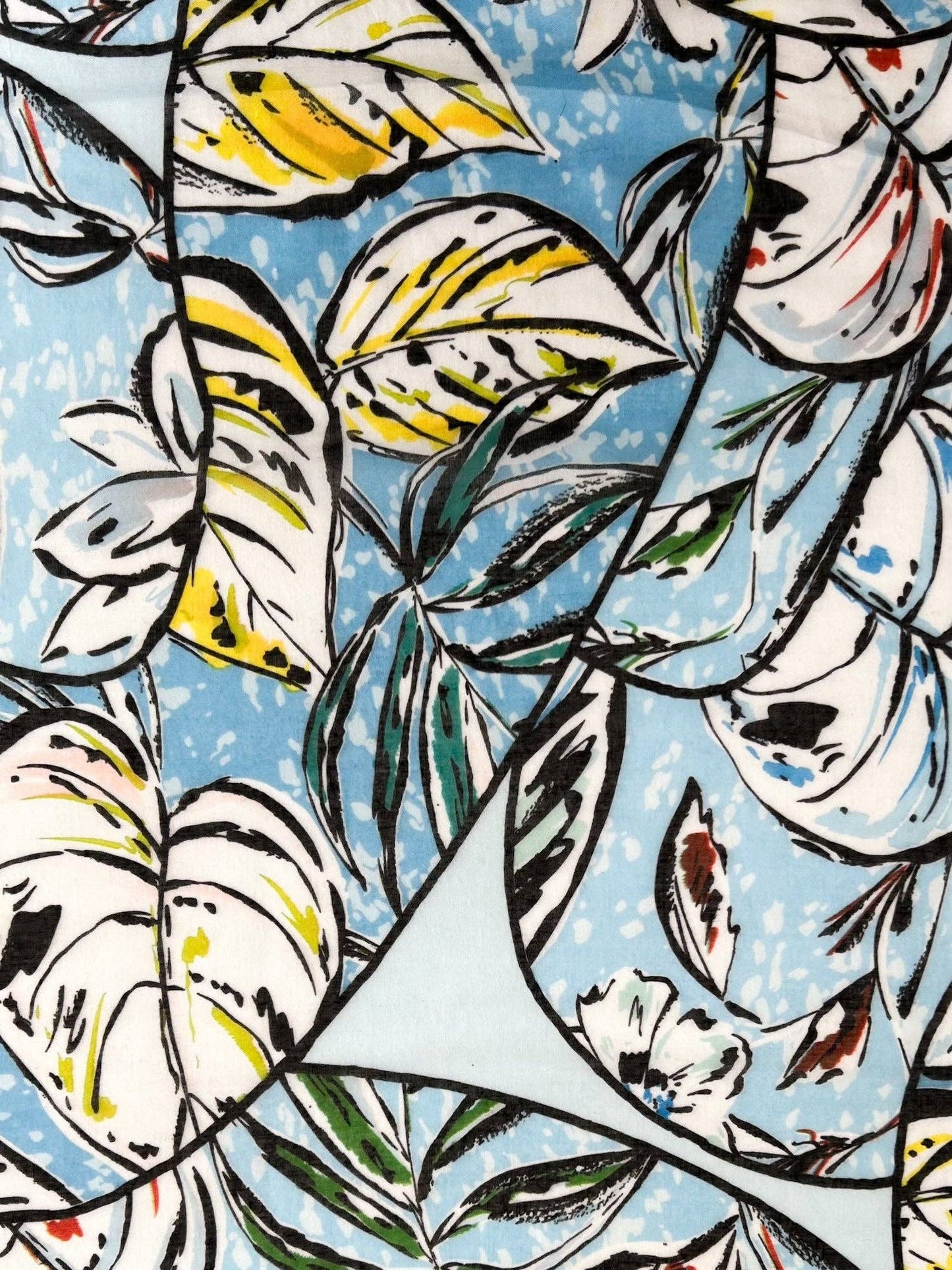 Joanne - Spring/Summer Blue Leaf Scarf
