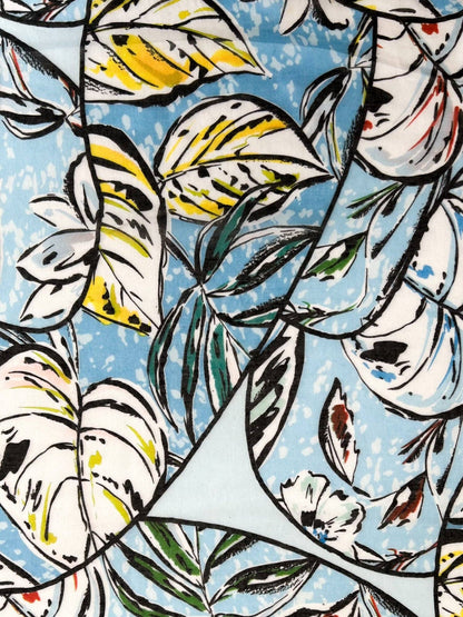 Joanne - Spring/Summer Blue Leaf Scarf