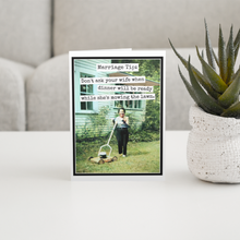Load image into Gallery viewer, RR842 Marriage Tip. Funny Greeting Card. Anniversary.
