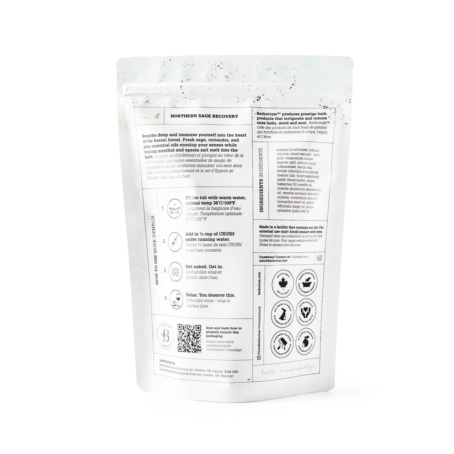 Bathorium - Northern Sage Recovery Crush Bath Soak 3kg Bulk Bag