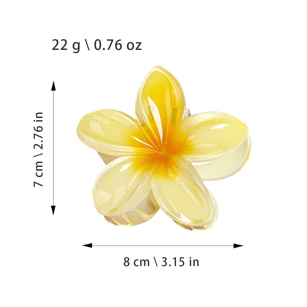 Plumeria hair clip