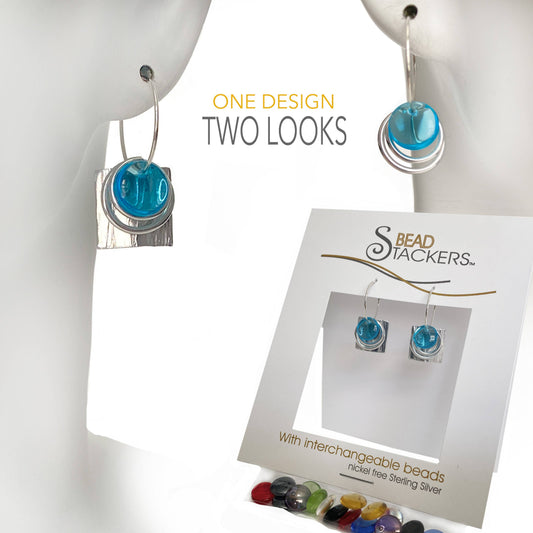 TXSQ36 - Earrings come with 9 interchangeable colours.