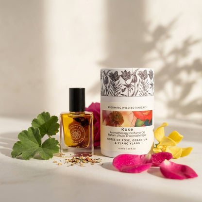 Blooming Wild Botanicals - Rose Aromatherapy Perfume  Roller Ball | Rose, Jasmine
