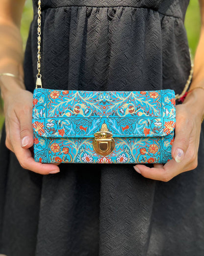 Turquoise Turkish Crossbody Bag