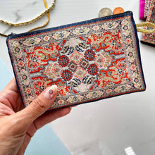 Load image into Gallery viewer, Navy &amp; Orange  Coin Purse
