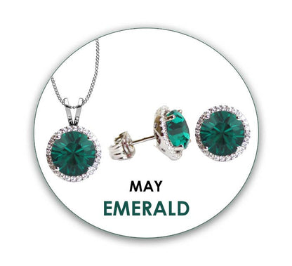 Swarovski CZ Pendant & Earrings Set: November