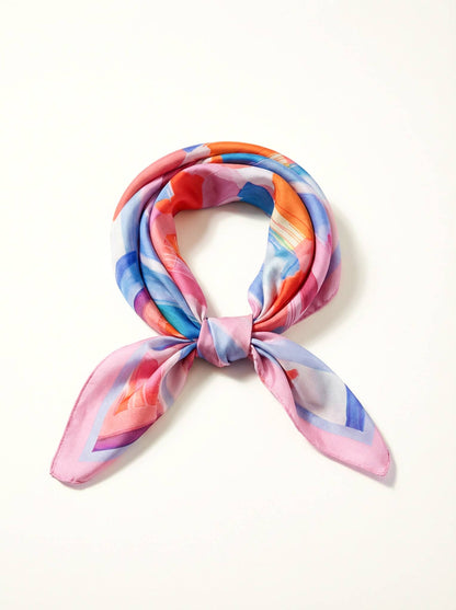 Monet – Spring/Summer Silk-Feel Abstract Square Scarf