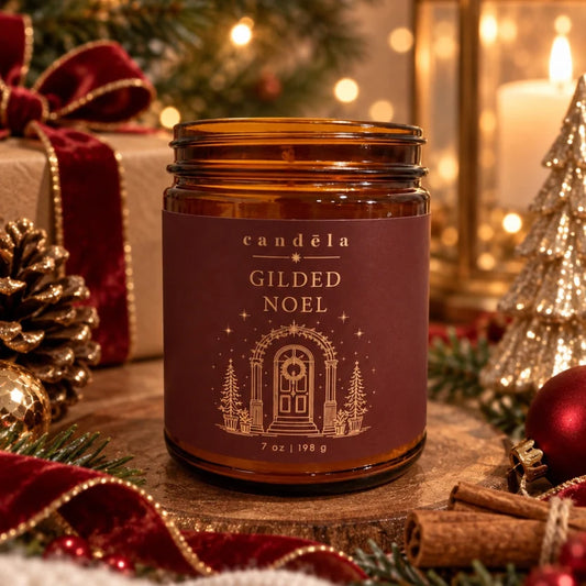 Guilded Noel Candle