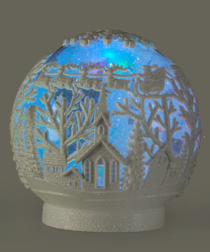 Christmas Water Lantern w/LED Lights