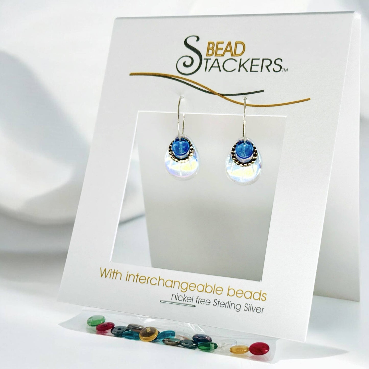 PT30 - Dangle earrings come with 9 interchangeable colours.