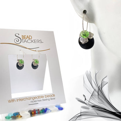 FLR32 - Earrings come with 10 interchangeable colours.