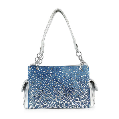 Handbag Express - Glamorous Ombre Rhinestone Patterned Fashion Handbag