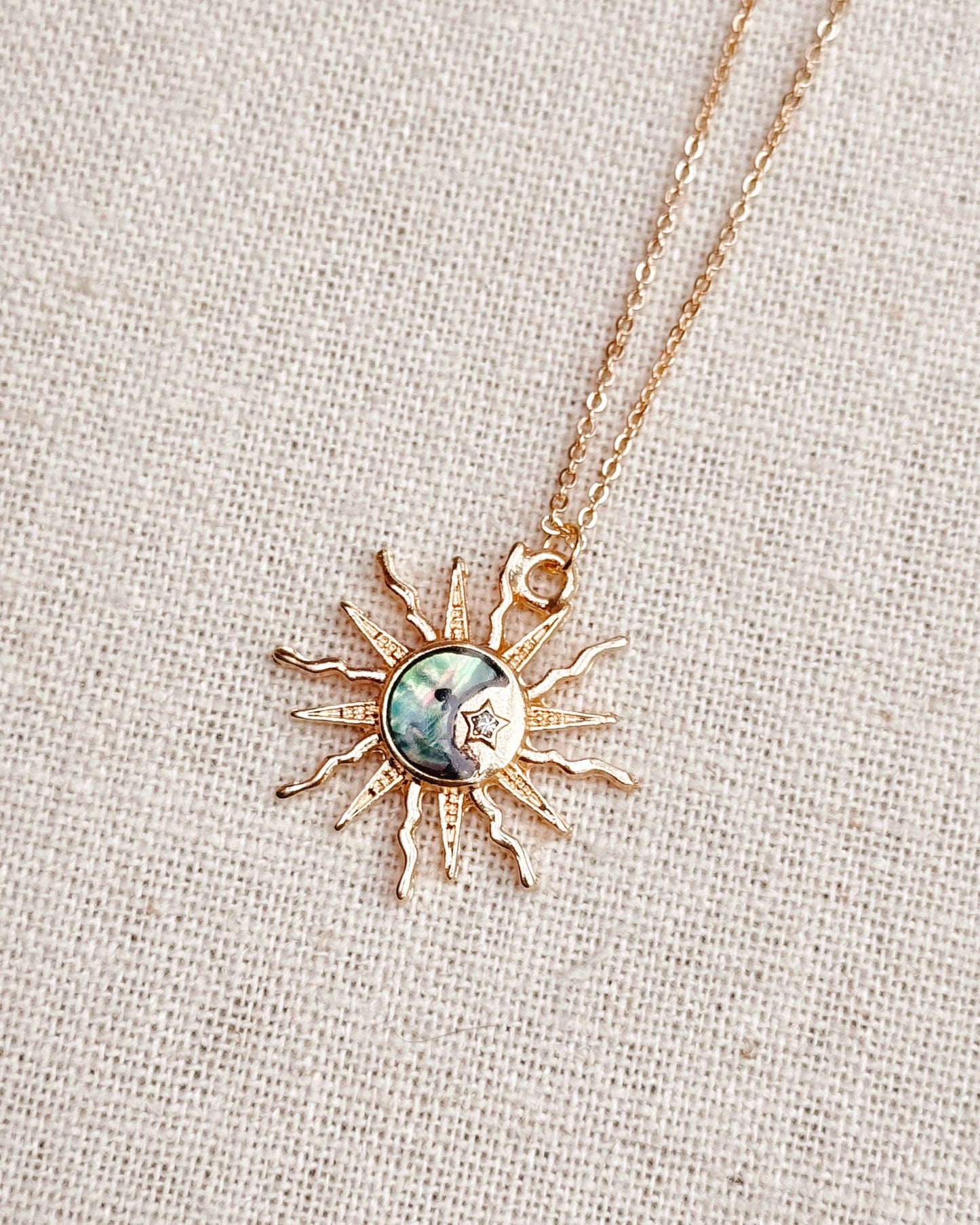 Gracie Rose Designs - Sun, Moon, Stars Shell Charm Necklace