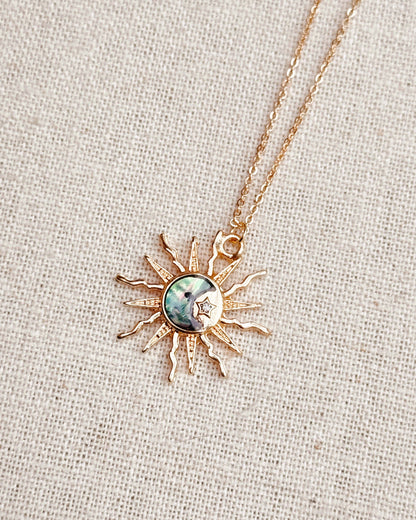 Gracie Rose Designs - Sun, Moon, Stars Shell Charm Necklace