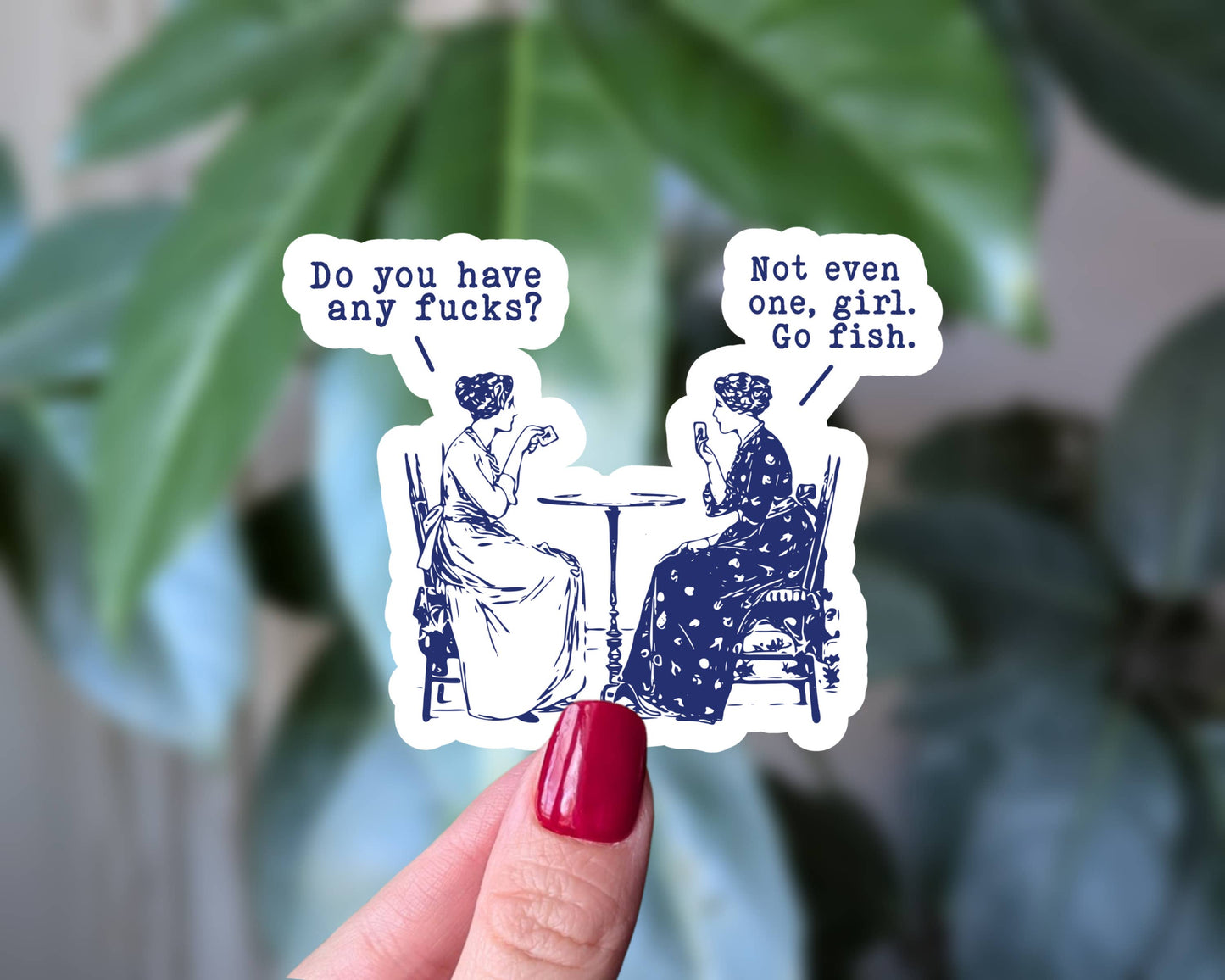 Sticky Moods - Go Fish Snarky Sticker, Funny Vintage Inspired Adult Sticker